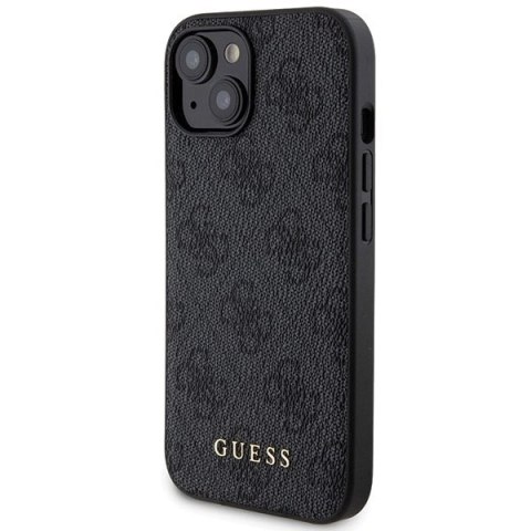 Zestaw etui Guess 4G Metal Logo na iPhone 15 + powerbank 5000mAh MagSafe - czarny