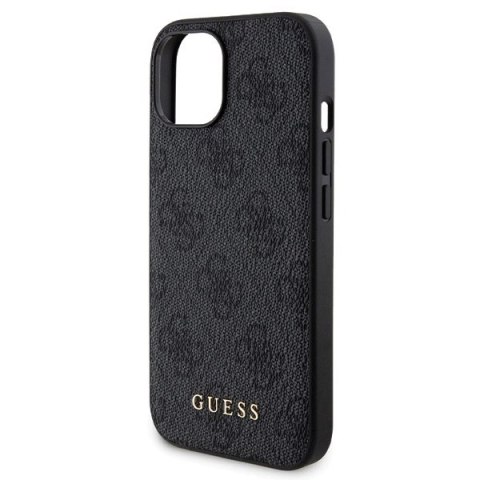 Zestaw etui Guess 4G Metal Logo na iPhone 15 + powerbank 5000mAh MagSafe - czarny
