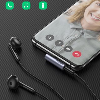 Adapter Ugreen AV154 80384 USB-C (męski) kątowy / mini jack 3.5mm (żeński) - szary