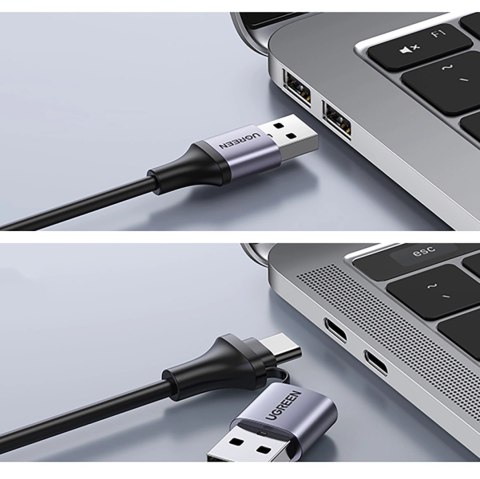 Adapter Ugreen CM489 40189 HDMI (żeński) - USB-A / USB-C (męski) - szary Adapter Ugreen CM489 40189 HDMI (żeński) - USB-A / USB-C (męski) - szary