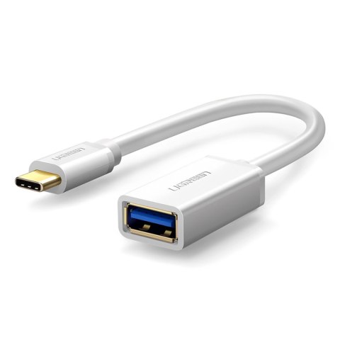 Adapter Ugreen US154 30702 USB-A 3.0 (żeński) / USB-C 3.0 (męski) OTG - biały Adapter Ugreen US154 30702 USB-A 3.0 (żeński) / USB-C 3.0 (męski) OTG - biały