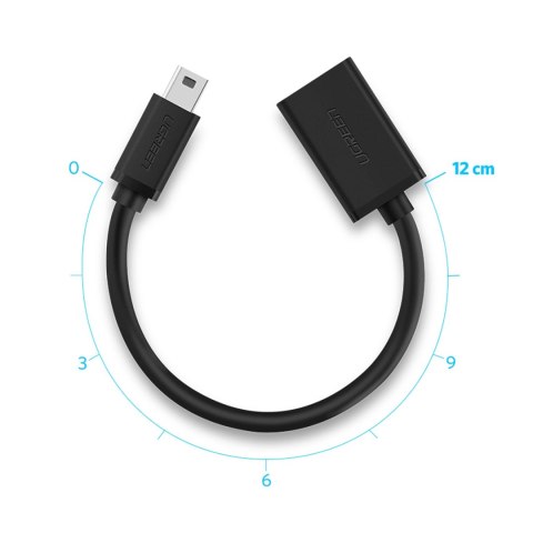 Adapter Ugreen US249 10383 mini USB-B (męski) / USB-A (żeński) OTG 10cm - szary Adapter Ugreen US249 10383 mini USB-B (męski) / USB-A (żeński) OTG 10cm - szary