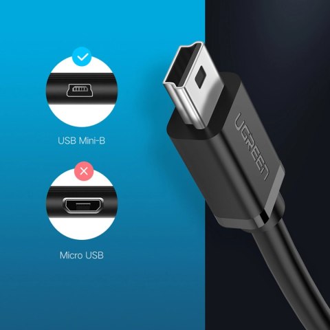 Adapter Ugreen US249 10383 mini USB-B (męski) / USB-A (żeński) OTG 10cm - szary Adapter Ugreen US249 10383 mini USB-B (męski) / USB-A (żeński) OTG 10cm - szary