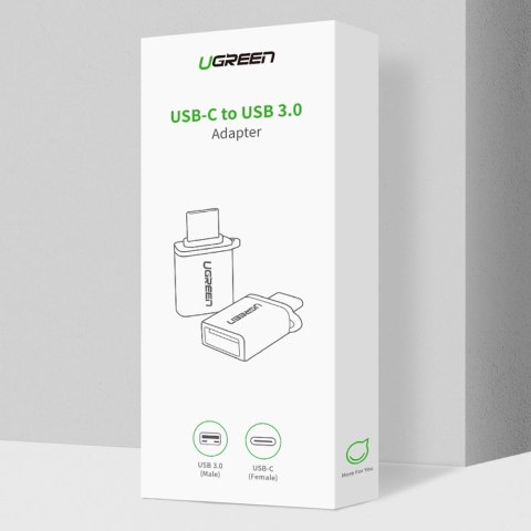 Adapter Ugreen US270 USB-C (męski) / USB-A 3.0 (żeński) ze smyczą - szary Adapter Ugreen US270 USB-C (męski) / USB-A 3.0 (żeński) ze smyczą - szary