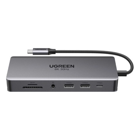 HUB Ugreen CM681 15978 13w1 USB-C - 2x USB-A 3.2 / 2x USB-A 3.0 / USB-C 3.2 / 2x HDMI / DisplayPort / RJ45 / SD i TF / AUX / USB HUB Ugreen CM681 15978 13w1 USB-C - 2x USB-A 3.2 / 2x USB-A 3.0 / USB-C 3.2 / 2x HDMI / DisplayPort / RJ45 / SD i TF / AUX / USB