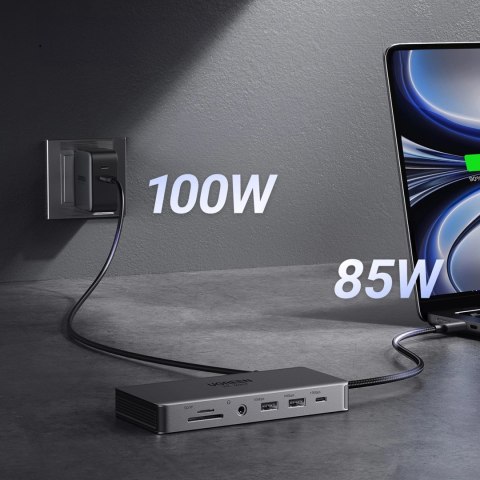 HUB Ugreen CM681 15978 13w1 USB-C - 2x USB-A 3.2 / 2x USB-A 3.0 / USB-C 3.2 / 2x HDMI / DisplayPort / RJ45 / SD i TF / AUX / USB HUB Ugreen CM681 15978 13w1 USB-C - 2x USB-A 3.2 / 2x USB-A 3.0 / USB-C 3.2 / 2x HDMI / DisplayPort / RJ45 / SD i TF / AUX / USB