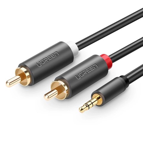 Kabel Ugreen AV102 10513 3,5 mm mini jack (męski) / 2RCA (męski) 5m - szary Kabel Ugreen AV102 10513 3,5 mm mini jack (męski) / 2RCA (męski) 5m - szary