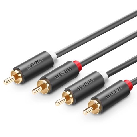 Kabel Ugreen AV104 10519 audio 2RCA (męski) / 2RCA (męski) 3m - szary Kabel Ugreen AV104 10519 audio 2RCA (męski) / 2RCA (męski) 3m - szary