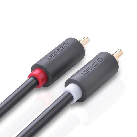 Kabel Ugreen AV104 10519 audio 2RCA (męski) / 2RCA (męski) 3m - szary Kabel Ugreen AV104 10519 audio 2RCA (męski) / 2RCA (męski) 3m - szary