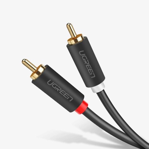 Kabel Ugreen AV104 10519 audio 2RCA (męski) / 2RCA (męski) 3m - szary Kabel Ugreen AV104 10519 audio 2RCA (męski) / 2RCA (męski) 3m - szary