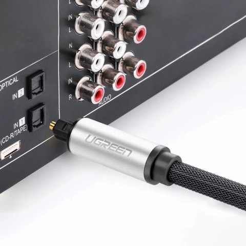 Kabel Ugreen AV108 10539 optyczny Toslink/SPDIF 1m - szary Kabel Ugreen AV108 10539 optyczny Toslink/SPDIF 1m - szary