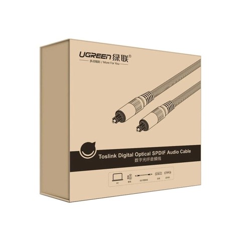 Kabel Ugreen AV108 10539 optyczny Toslink/SPDIF 1m - szary Kabel Ugreen AV108 10539 optyczny Toslink/SPDIF 1m - szary