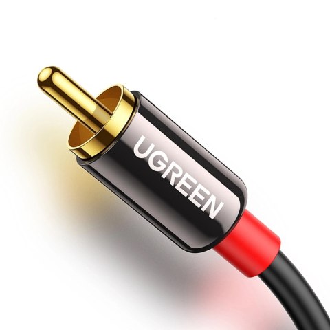 Kabel Ugreen AV116 10749 audio mini jack 3,5 mm (męski) / 2RCA (męski) 1m - czarny Kabel Ugreen AV116 10749 audio mini jack 3,5 mm (męski) / 2RCA (męski) 1m - czarny