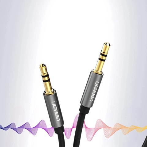 Kabel Ugreen AV119 10736 audio mini jack 3,5mm / mini jack 3,5mm 3m - czarny Kabel Ugreen AV119 10736 audio mini jack 3,5mm / mini jack 3,5mm 3m - czarny