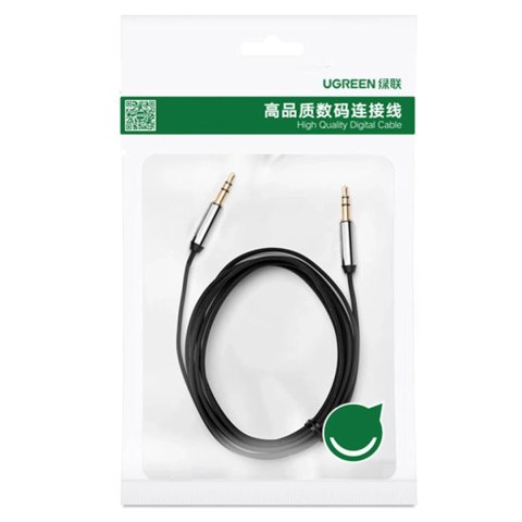 Kabel Ugreen AV119 10736 audio mini jack 3,5mm / mini jack 3,5mm 3m - czarny Kabel Ugreen AV119 10736 audio mini jack 3,5mm / mini jack 3,5mm 3m - czarny