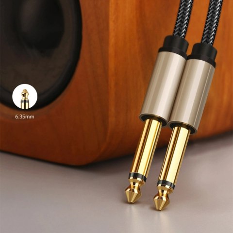 Kabel Ugreen AV128 10638 mono TS jack 6,35mm / jack 6,35mm 2m - szary Kabel Ugreen AV128 10638 mono TS jack 6,35mm / jack 6,35mm 2m - szary
