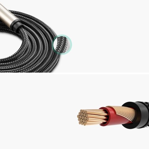 Kabel Ugreen AV128 10638 mono TS jack 6,35mm / jack 6,35mm 2m - szary Kabel Ugreen AV128 10638 mono TS jack 6,35mm / jack 6,35mm 2m - szary