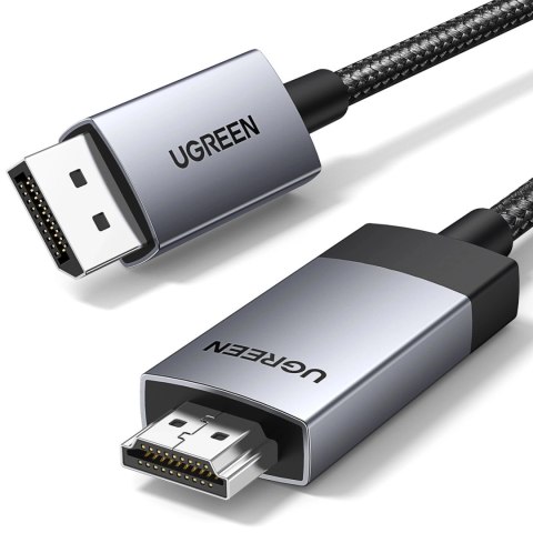 Kabel Ugreen DP119 25491 DisplayPort do HDMI 4K 60Hz 3m - szary Kabel Ugreen DP119 25491 DisplayPort do HDMI 4K 60Hz 3m - szary