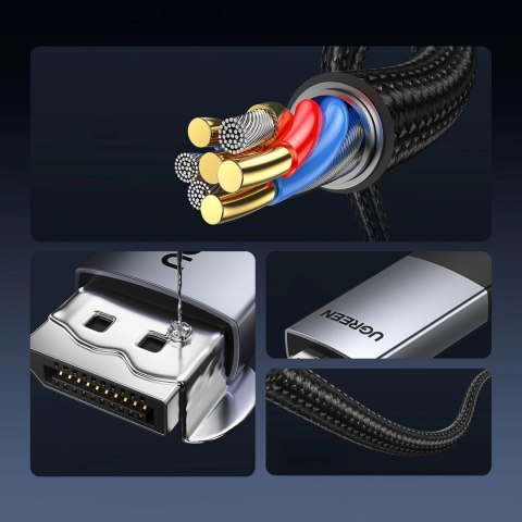 Kabel Ugreen DP119 25491 DisplayPort do HDMI 4K 60Hz 3m - szary Kabel Ugreen DP119 25491 DisplayPort do HDMI 4K 60Hz 3m - szary