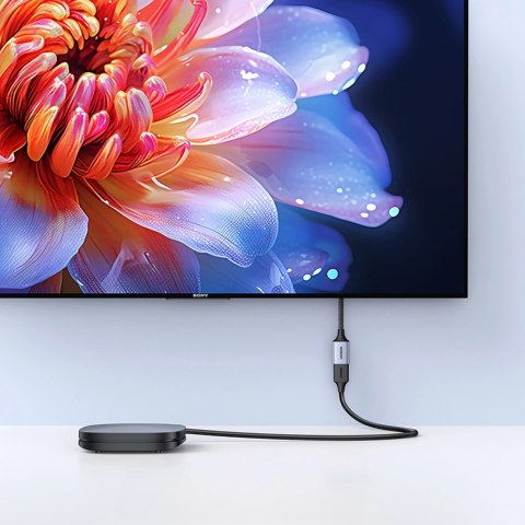Kabel Ugreen HD165 HDMI (męski) / HDMI (żeński) 8K 0.15m - szary Kabel Ugreen HD165 HDMI (męski) / HDMI (żeński) 8K 0.15m - szary
