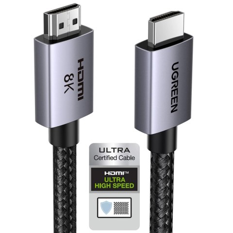 Kabel Ugreen HD171 35376 ze złączami HDMI 2.1 8K certyfikowany 5 m - szary Kabel Ugreen HD171 35376 ze złączami HDMI 2.1 8K certyfikowany 5 m - szary