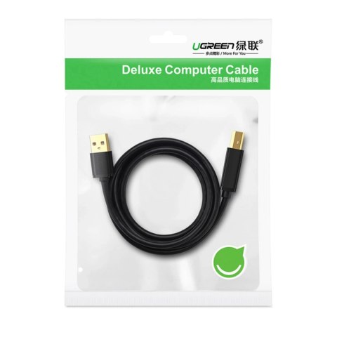 Kabel Ugreen US210 30753 do drukarki USB-A 3.0 / USB-B 5Gbps 1m - czarny Kabel Ugreen US210 30753 do drukarki USB-A 3.0 / USB-B 5Gbps 1m - czarny