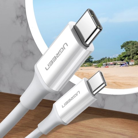 Kabel Ugreen US264 60517 USB-C / USB-C PD QC AFC 0.5m - biały Kabel Ugreen US264 60517 USB-C / USB-C PD QC AFC 0.5m - biały