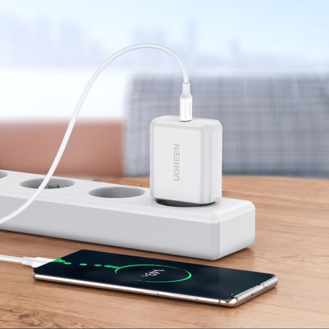 Kabel Ugreen US264 60517 USB-C / USB-C PD QC AFC 0.5m - biały Kabel Ugreen US264 60517 USB-C / USB-C PD QC AFC 0.5m - biały