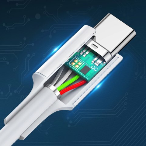 Kabel Ugreen US264 60517 USB-C / USB-C PD QC AFC 0.5m - biały Kabel Ugreen US264 60517 USB-C / USB-C PD QC AFC 0.5m - biały