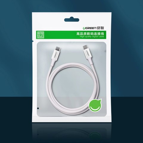 Kabel Ugreen US264 60517 USB-C / USB-C PD QC AFC 0.5m - biały Kabel Ugreen US264 60517 USB-C / USB-C PD QC AFC 0.5m - biały