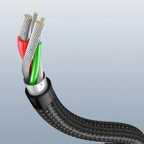 Kabel Ugreen US284 70255 USB-A (prosty) / USB-C (kątowy) 3A 3m - szary Kabel Ugreen US284 70255 USB-A (prosty) / USB-C (kątowy) 3A 3m - szary