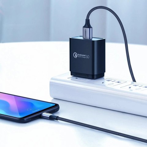 Kabel Ugreen US288 60124 USB-A / USB-C QC 3.0 3A 0.25m - szary Kabel Ugreen US288 60124 USB-A / USB-C QC 3.0 3A 0.25m - szary