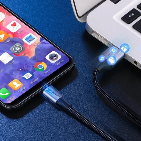 Kabel Ugreen US288 60124 USB-A / USB-C QC 3.0 3A 0.25m - szary Kabel Ugreen US288 60124 USB-A / USB-C QC 3.0 3A 0.25m - szary
