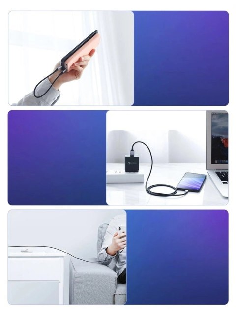 Kabel Ugreen US288 60124 USB-A / USB-C QC 3.0 3A 0.25m - szary Kabel Ugreen US288 60124 USB-A / USB-C QC 3.0 3A 0.25m - szary