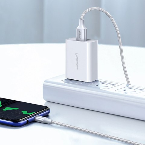 Kabel Ugreen US288 60130 USB-A / USB-C QC 3.0 3A 0.5m - biały Kabel Ugreen US288 60130 USB-A / USB-C QC 3.0 3A 0.5m - biały