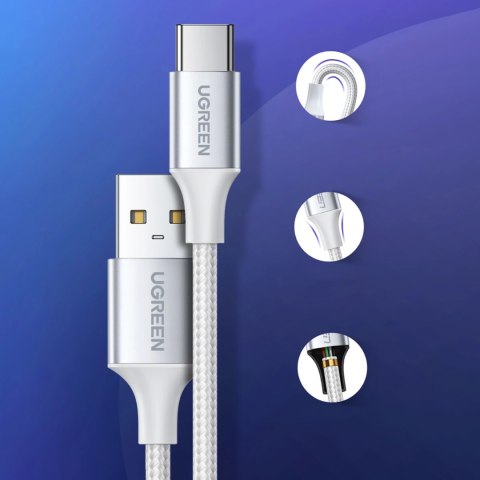 Kabel Ugreen US288 60133 USB-A / USB-C QC 3.0 3A 2m - biały Kabel Ugreen US288 60133 USB-A / USB-C QC 3.0 3A 2m - biały