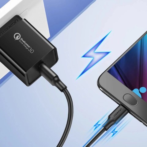 Kabel Ugreen US289 60134 micro USB / USB-A 0.25m - czarny Kabel Ugreen US289 60134 micro USB / USB-A 0.25m - czarny