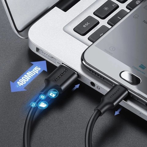 Kabel Ugreen US289 60134 micro USB / USB-A 0.25m - czarny Kabel Ugreen US289 60134 micro USB / USB-A 0.25m - czarny