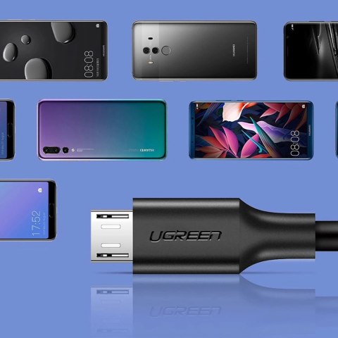 Kabel Ugreen US289 60134 micro USB / USB-A 0.25m - czarny Kabel Ugreen US289 60134 micro USB / USB-A 0.25m - czarny