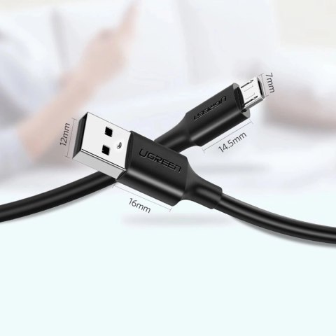 Kabel Ugreen US289 60134 micro USB / USB-A 0.25m - czarny Kabel Ugreen US289 60134 micro USB / USB-A 0.25m - czarny