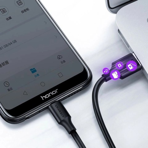 Kabel Ugreen US289 60134 micro USB / USB-A 0.25m - czarny Kabel Ugreen US289 60134 micro USB / USB-A 0.25m - czarny