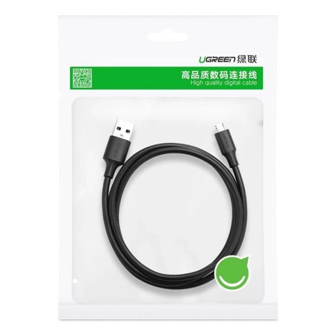 Kabel Ugreen US289 60134 micro USB / USB-A 0.25m - czarny Kabel Ugreen US289 60134 micro USB / USB-A 0.25m - czarny