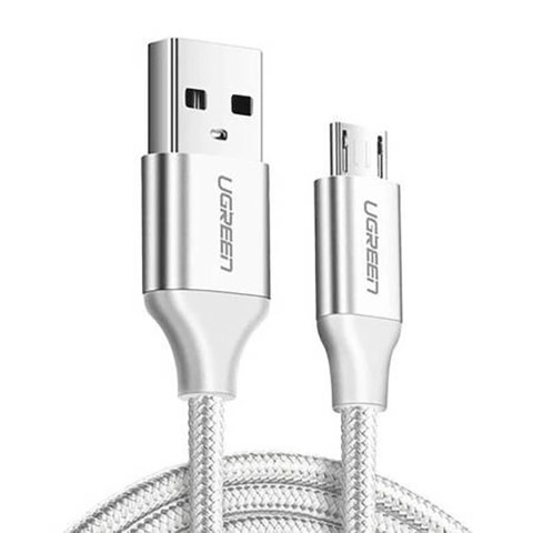 Kabel Ugreen US290 60151 USB-A / micro USB 2.4A 1m - biały Kabel Ugreen US290 60151 USB-A / micro USB 2.4A 1m - biały