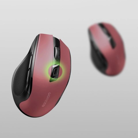 Mysz Ugreen MU006 optyczna bezprzewodowa USB 2.4GHz 4000 DPI - czerwona Mysz Ugreen MU006 optyczna bezprzewodowa USB 2.4GHz 4000 DPI - czerwona