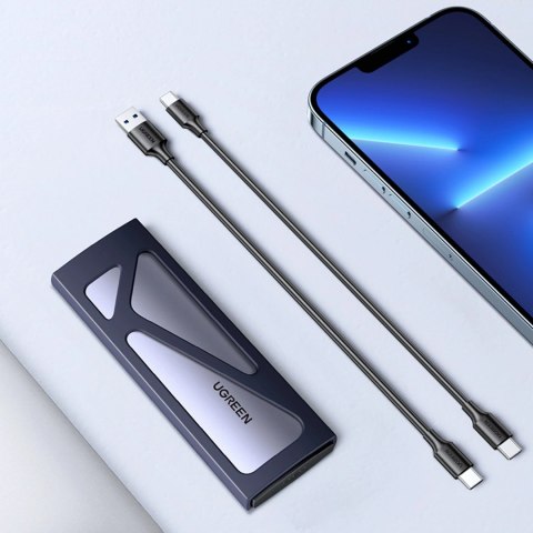 Obudowa Ugreen CM578 15512 na dysk M.2 NVMe 10Gbps - czarna + kabel USB-C / USB-A + kabel USB-C / USB-C Obudowa Ugreen CM578 15512 na dysk M.2 NVMe 10Gbps - czarna + kabel USB-C / USB-A + kabel USB-C / USB-C