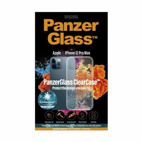 Etui PanzerGlass ClearCase antybakteryjne na iPhone 12 Pro Max - przezroczyste