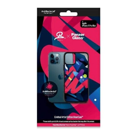 Etui PanzerGlass ClearCase antybakteryjne wersja Mikael B Limited Artist Edition na iPhone 11 Pro Max - wielokolorowe