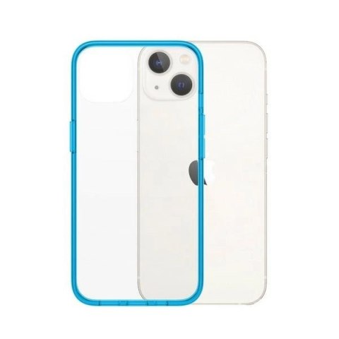 Etui PanzerGlass ClearCase antybakteryjne z certyfikatem Military Grade na iPhone 13 / 14 / 15 - przezroczysto-niebieskie