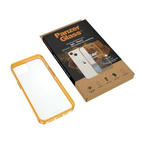 Etui PanzerGlass ClearCase antybakteryjne z certyfikatem Military Grade na iPhone 13 / 14 / 15 - przezroczysto-żółte