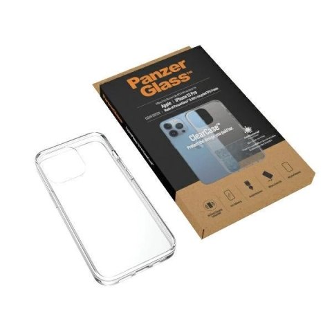 Etui PanzerGlass ClearCase antybakteryjne z certyfikatem Military Grade na iPhone 13 Pro - przezroczyste